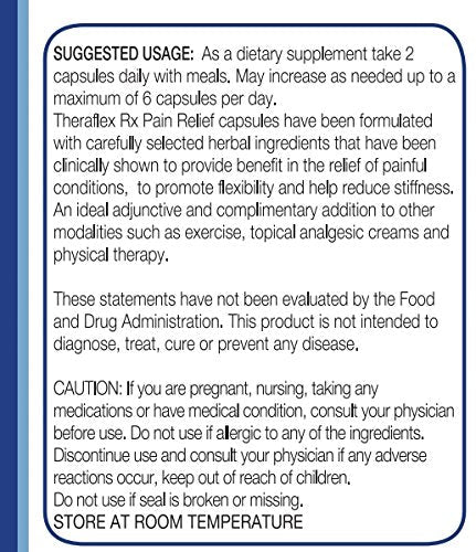 Theraflex RX® Capsules for Relief of Joint & Muscle Discomfort, Mobility and Healthy Inflammation Response with Patented Curcuwin® Turmeric Extract, Boswellia, Ashwaganda, 60 Capsules - TrustMedUSA