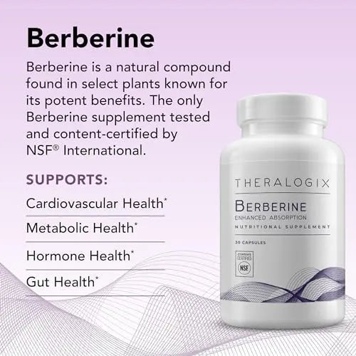 Theralogix Berberine Enhanced Absorption - 30-Day Supply - Made with Berberine - TrustMedUSA