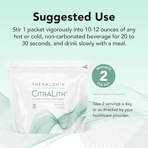 Theralogix CitraLith Vitamin & Mineral Supplement - 90-Day Supply - Kidney Health - TrustMedUSA