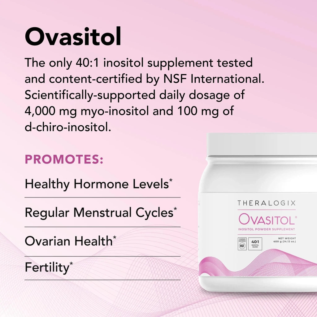 Theralogix Ovasitol Inositol Powder - 60 Servings - Myo-Inositol & D-Chiro Inositol - TrustMedUSA