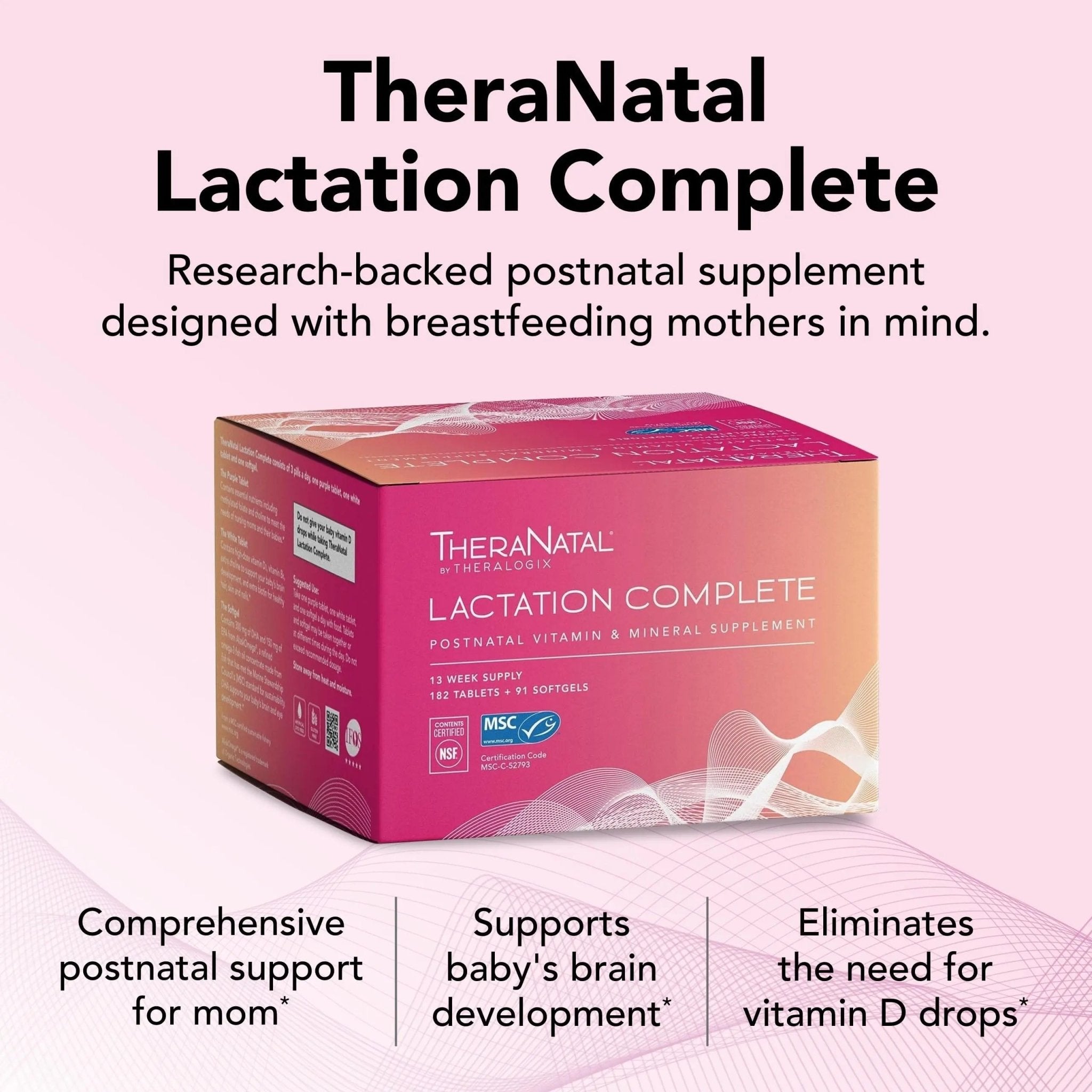 Theralogix TheraNatal Lactation Complete Postnatal Vitamin Supplement - 13-Week - TrustMedUSA