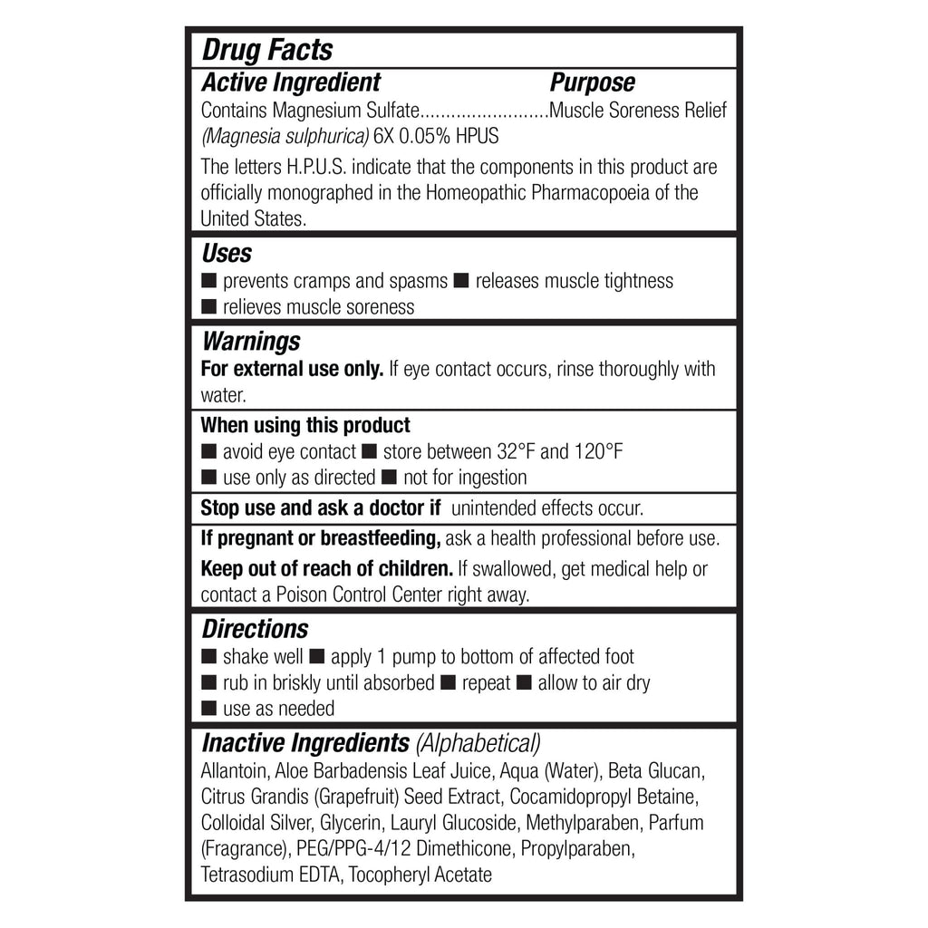 Theraworx Fast-Acting Foam for Foot Cramp Relief with Magnesium Sulfate - 3.4 Fl Oz - 1 Count - TrustMedUSA