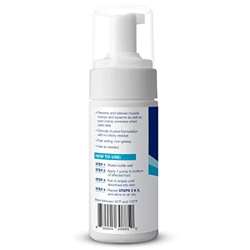 Theraworx Fast-Acting Foam for Foot Cramp Relief with Magnesium Sulfate - 3.4 Fl Oz - 1 Count - TrustMedUSA
