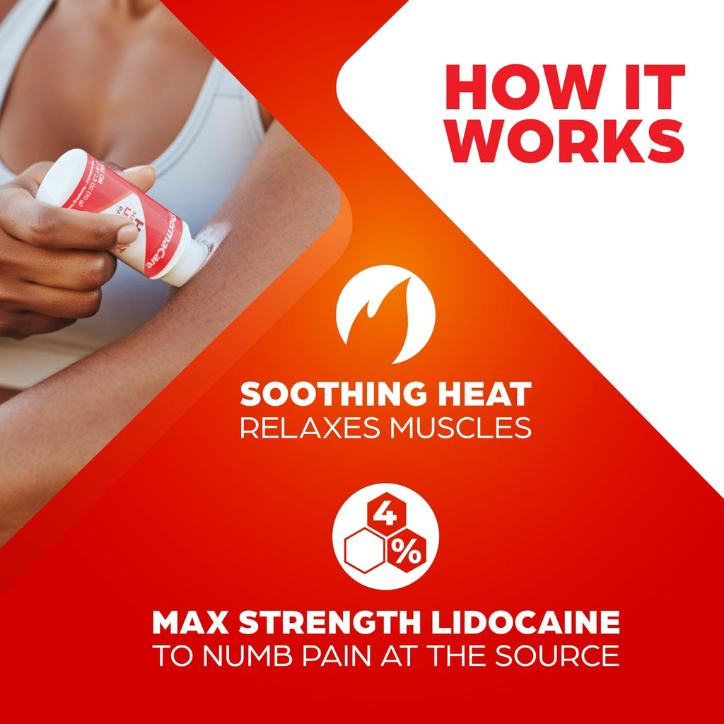 ThermaCare Heat + Max Strength 4% Lidocaine Roll-On - Dual Action Pain Relief with Patented Heatwave Technology - Targeted No-Mess Relief for Back, Neck, Muscles, & Joints - TrustMedUSA