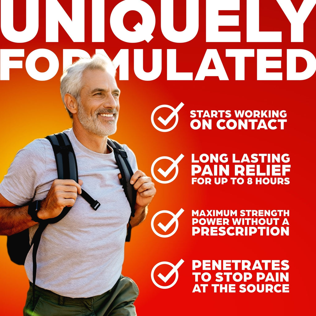 ThermaCare Heat + Max Strength 4% Lidocaine Roll-On - Dual Action Pain Relief with Patented Heatwave Technology - Targeted No-Mess Relief for Back, Neck, Muscles, & Joints - TrustMedUSA