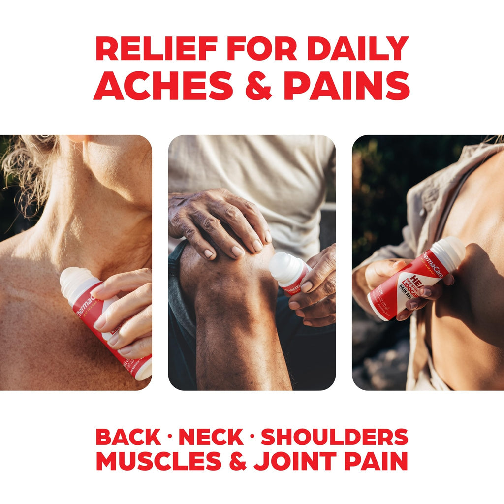 ThermaCare Heat + Max Strength 4% Lidocaine Roll-On - Dual Action Pain Relief with Patented Heatwave Technology - Targeted No-Mess Relief for Back, Neck, Muscles, & Joints - TrustMedUSA