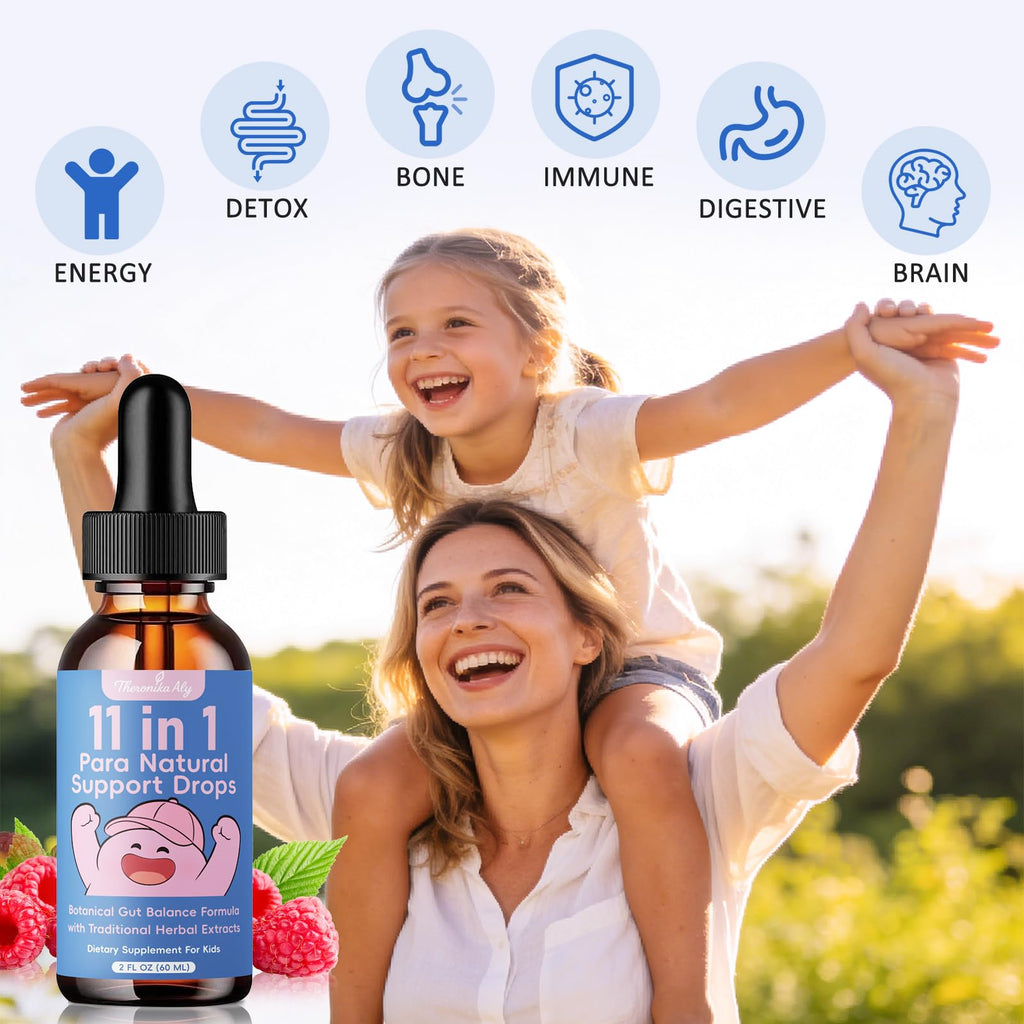 Theronika Aly Parasite Cleanse for Humans & Kids – Advanced Herbal Blend with Black Walnut, Wormwood, Clove, Digestive & Gut Balance Support, Alcohol-Free Liquid Drops, 30 Servings - TrustMedUSA