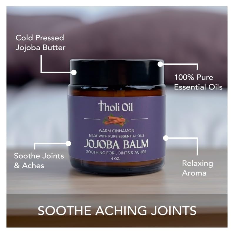 tHOli Plantar Fasciitis Relief Balm – Jojoba Cream with Cinnamon, Cassia, Spikenard & Hyssop – Soothes Heels, Supports Joints & Skin Repair (1oz) - TrustMedUSA