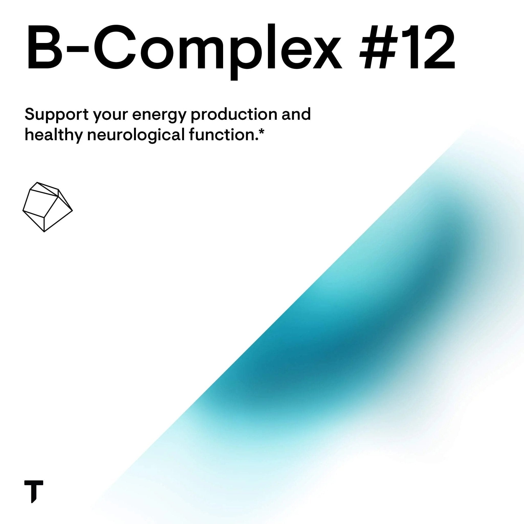 THORNE B-Complex 12 - Vitamin B Complex with Active B12 and Folate - 60 Capsules - TrustMedUSA