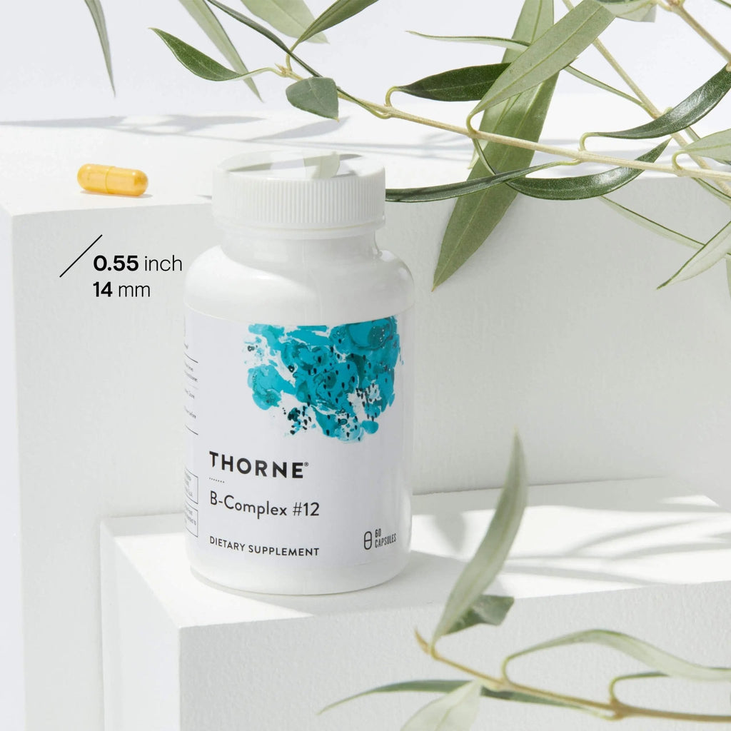 THORNE B-Complex 12 - Vitamin B Complex with Active B12 and Folate - 60 Capsules - TrustMedUSA