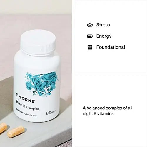 THORNE Basic B-Complex - Tissue-Ready Vitamin B Complex Supplement with Choline - TrustMedUSA