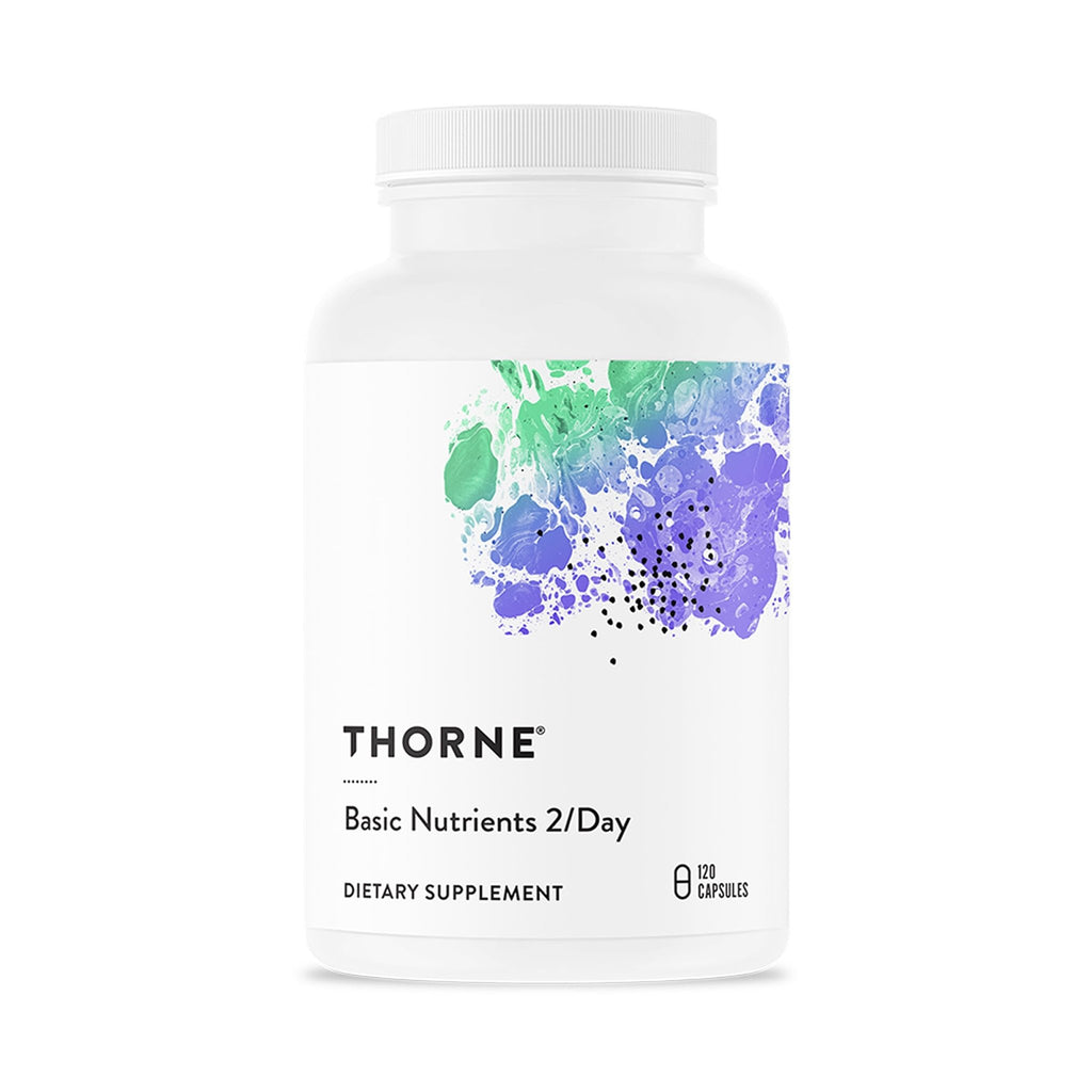 THORNE - Basic Nutrients 2/Day - Comprehensive Daily Multi-Vitamin with Optimal Bioavailability - Vitamin & Mineral Formula - Third-Party Certified - Gluten, Dairy & Soy-Free - 120 Capsules - TrustMedUSA