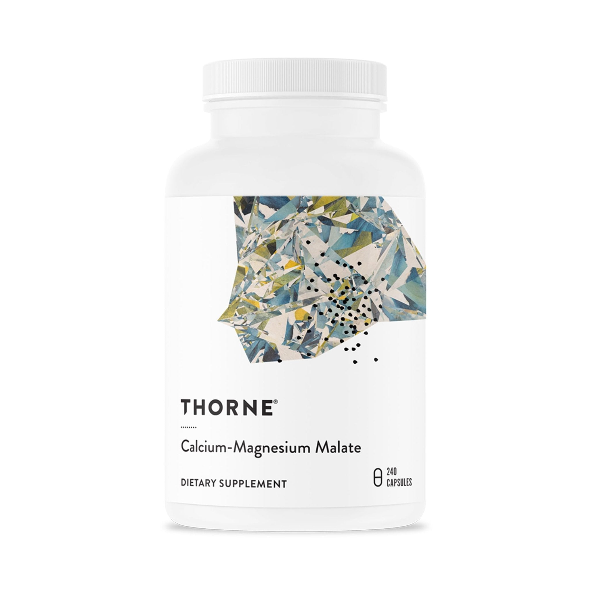 THORNE - Calcium-Magnesium Malate - Optimally Absorbed Magnesium & Calcium Mineral Supplement - Supports Bone, Muscle, Lung & Heart Health* - Third-Party Certified - Dairy & Gluten-Free - 240 Capsules - Maple Wellness Supplements