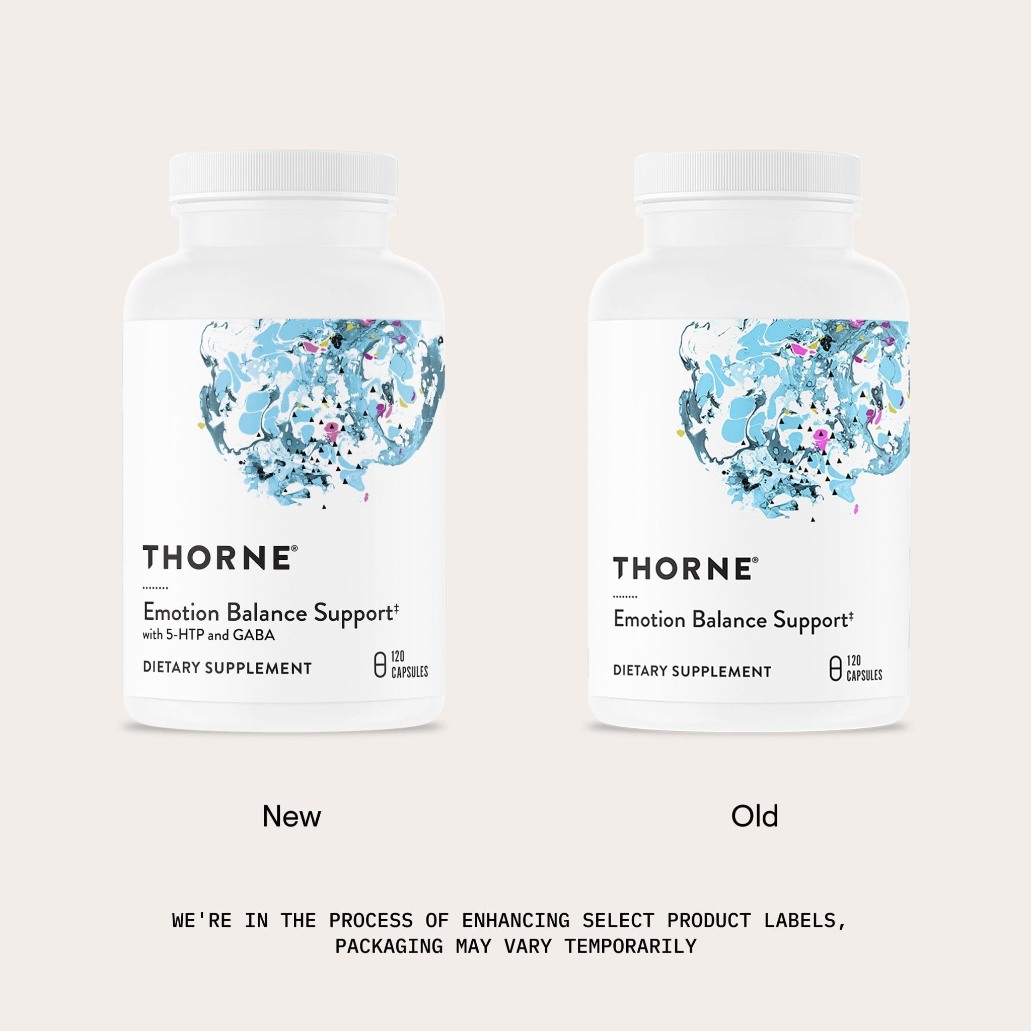 THORNE - Emotion Balance Support - Supports Mood & Stress Management* - Vitamins B6, B12 & C, 5-HTP, GABA, Rhodiola, Folate (5-MTHF) & L-Tyrosine - Third-Party Certified - Gluten-Free - 120 Capsules - TrustMedUSA