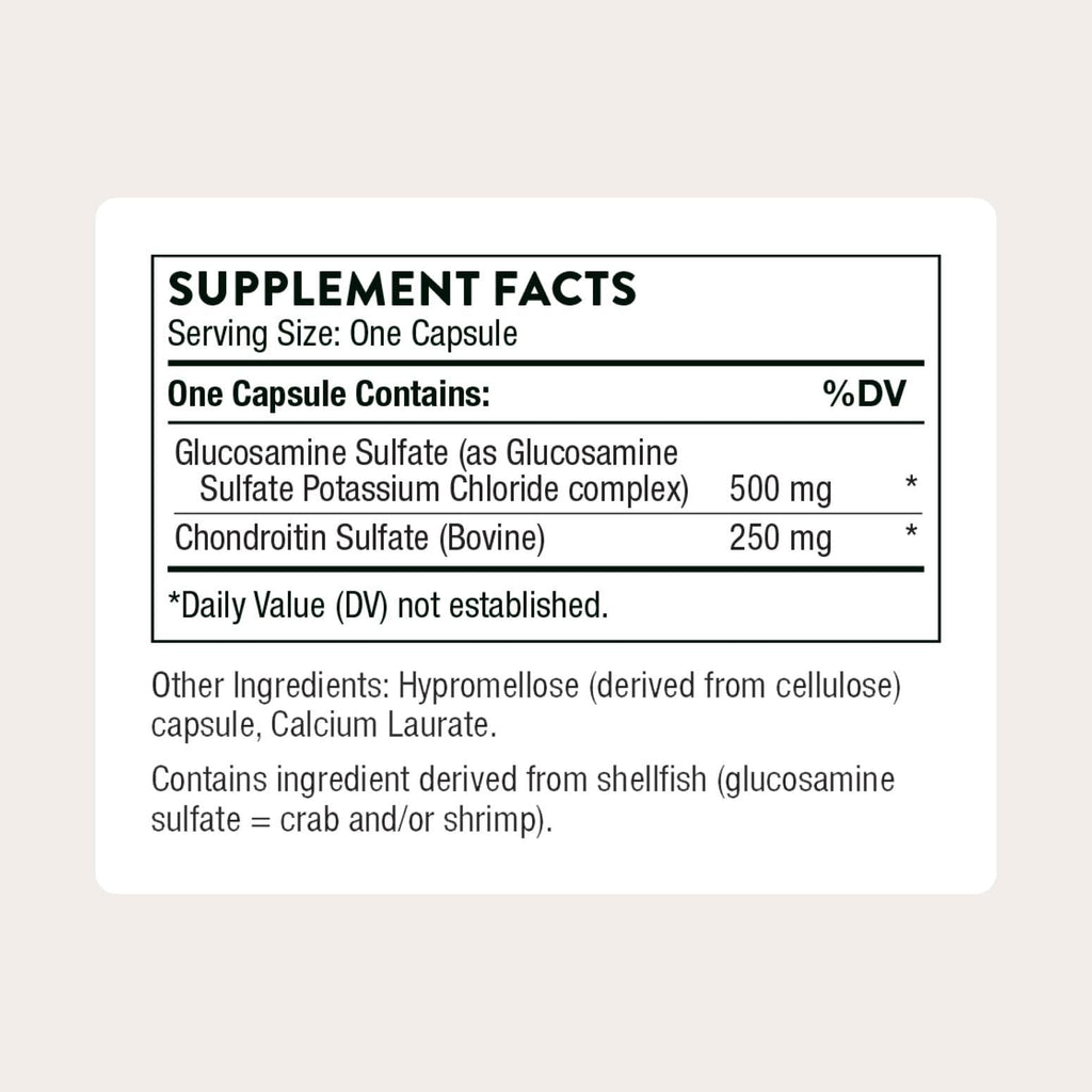 THORNE - Glucosamine & Chondroitin - Helps Maintain Healthy Joint Function & Mobility - Supports Normal Cartilage Formation* - Third-Party Certified - Gluten, Dairy & Soy-Free - 90 Capsules - Maple Wellness Supplements