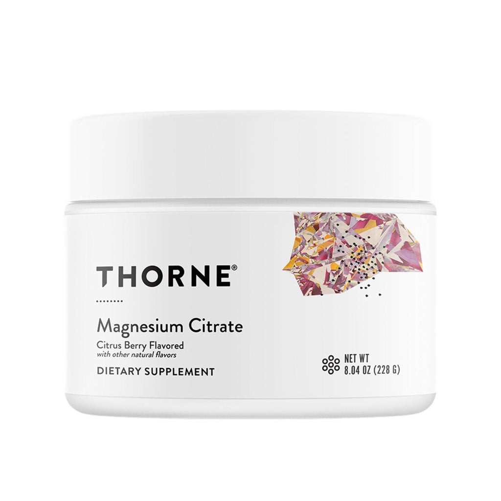 THORNE - Magnesium Citrate - Supports Healthy Muscle & Urinary Tract Function, Heart Health, Bone Health & Occasional Constipation Relief* - Citrus Berry Powder - Third-Party Certified - 60 Servings - Maple Wellness Supplements