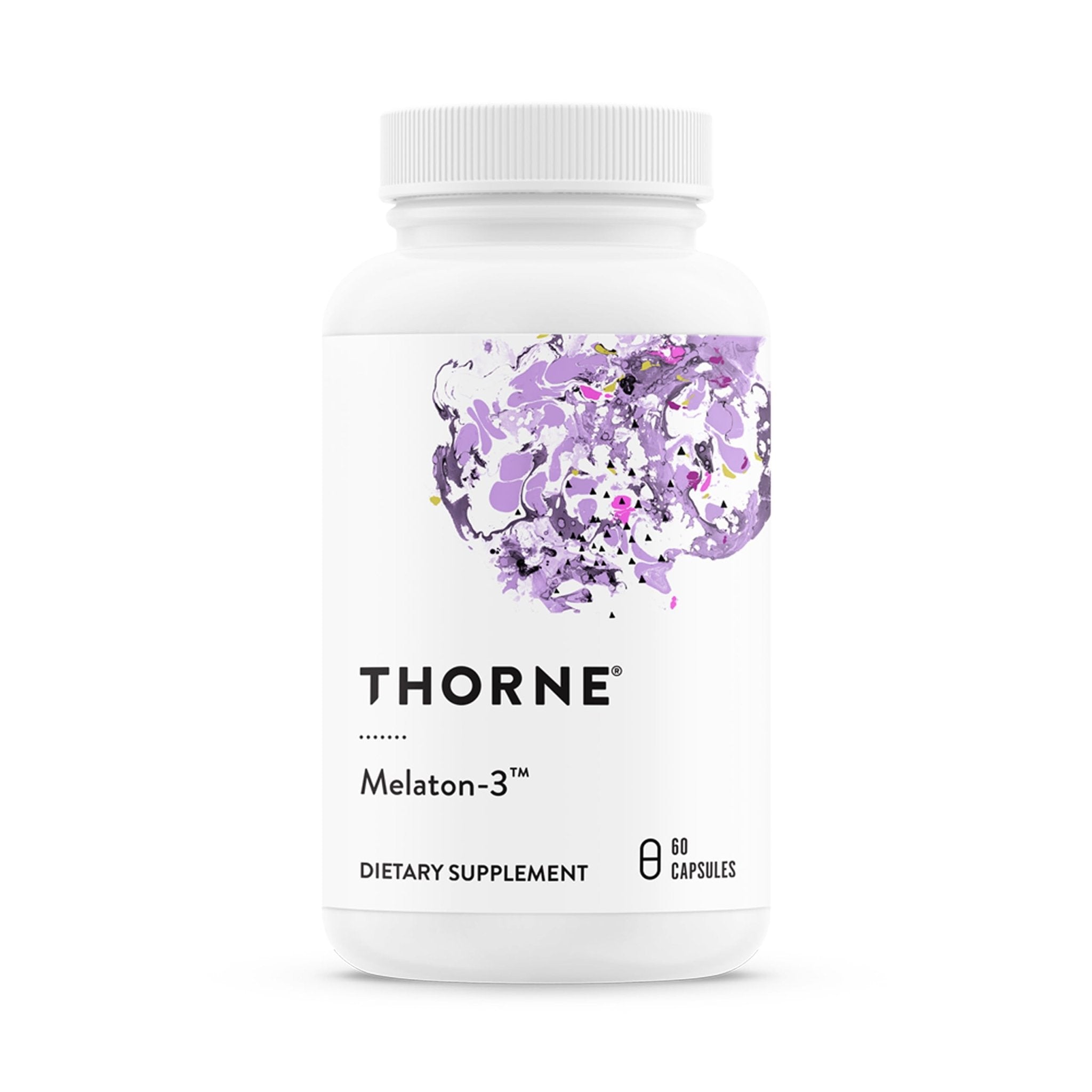 THORNE - Melaton-3-3 mg Melatonin Supplement - Supports Normal Circadian Rhythms, Restful Sleep & Relaxation* - NSF Certified for Sport - Gluten, Dairy & Soy-Free - 60 Capsules - Maple Wellness Supplements
