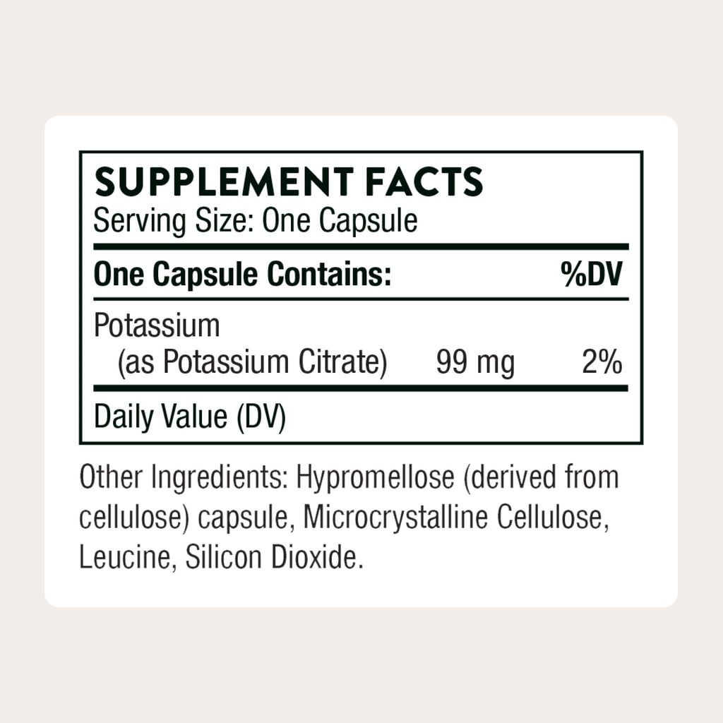 THORNE - Potassium Citrate - Essential Electrolyte Supplement for Muscle Function, Heart Health, Nerve Function & Urinary Tract Health Support* - Third-Party Certified - Gluten-Free - 90 Capsules - Maple Wellness Supplements