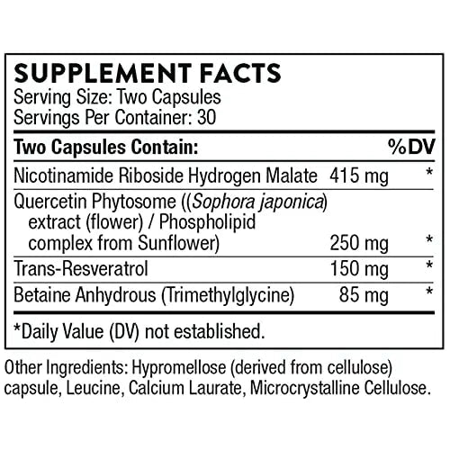 THORNE ResveraCel - Nicotinamide Riboside with Quercetin Phytosome and Resveratrol - TrustMedUSA