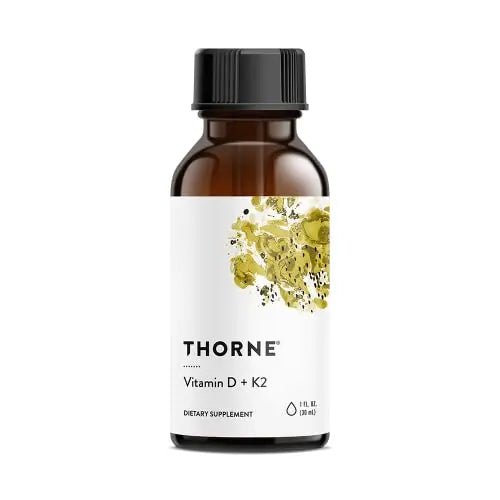 THORNE Vitamin D + K2 Liquid with a metered Dispenser - Vitamins D3 and K2 to Support - TrustMedUSA