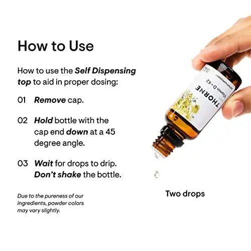 THORNE Vitamin D + K2 Liquid with a metered Dispenser - Vitamins D3 and K2 to Support - TrustMedUSA