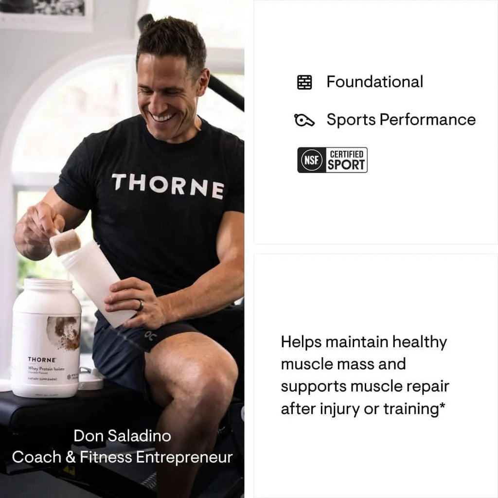 THORNE Whey Protein Isolate - 21 Grams of Easy-to-Digest Whey Protein Powder - TrustMedUSA