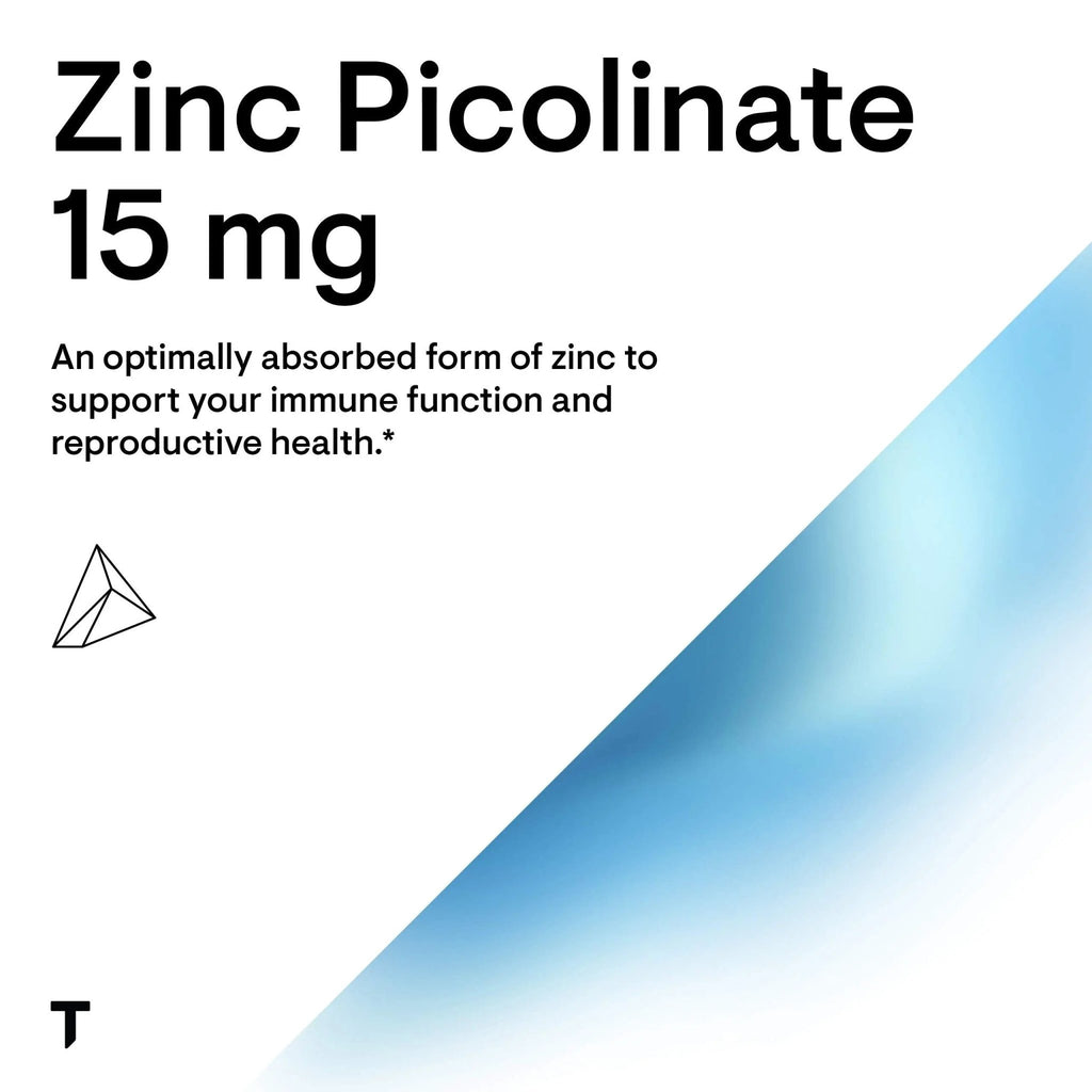 Thorne Zinc Picolinate 15mg - Highly Absorbable Zinc Supplement - Supports Wellness - TrustMedUSA