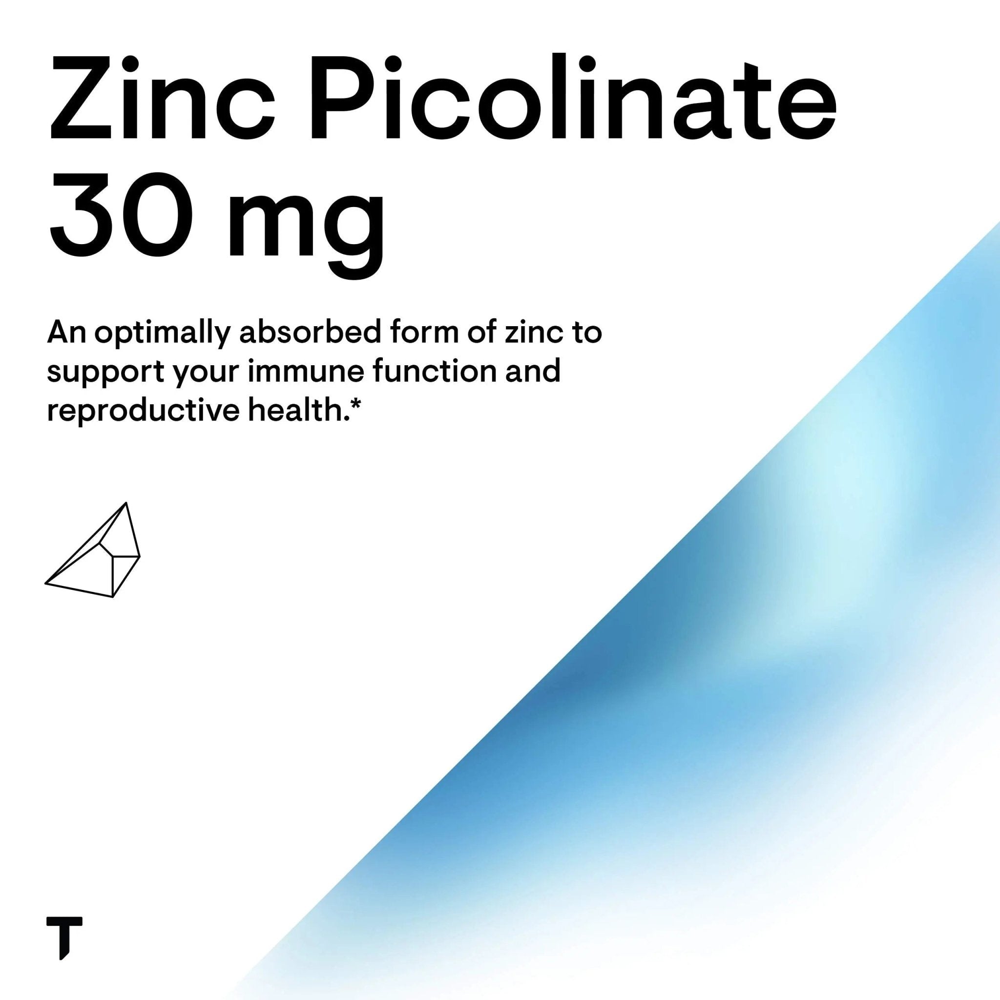 Thorne Zinc Picolinate 30 mg - Well-Absorbed Zinc Supplement for Growth and Immune - TrustMedUSA