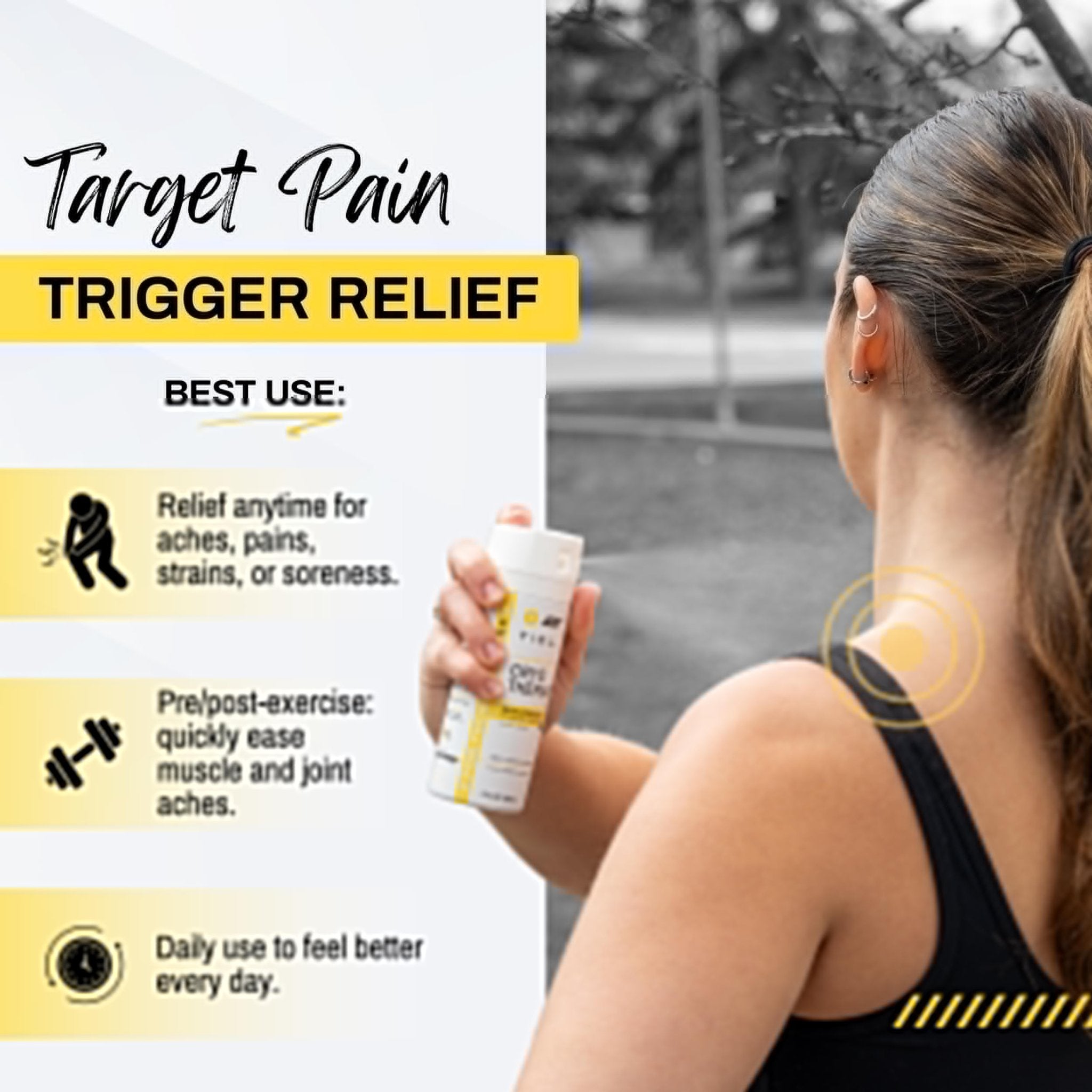 TIDL Cryotherapy Pain Relief Spray, 3 Oz (Pack of 2) Max Strength for Fast-Acting Muscle, Joint & Neck Pain Relief, Plant-Based Menthol & Camphor Pain Reliever, Quick Drying Formula - TrustMedUSA