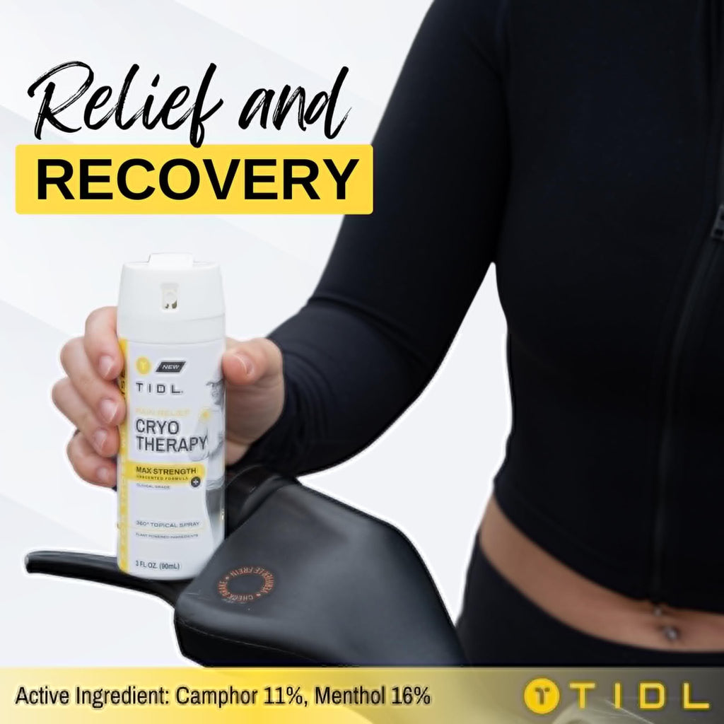 TIDL Cryotherapy Pain Relief Spray, 3 Oz (Pack of 2) Max Strength for Fast-Acting Muscle, Joint & Neck Pain Relief, Plant-Based Menthol & Camphor Pain Reliever, Quick Drying Formula - TrustMedUSA