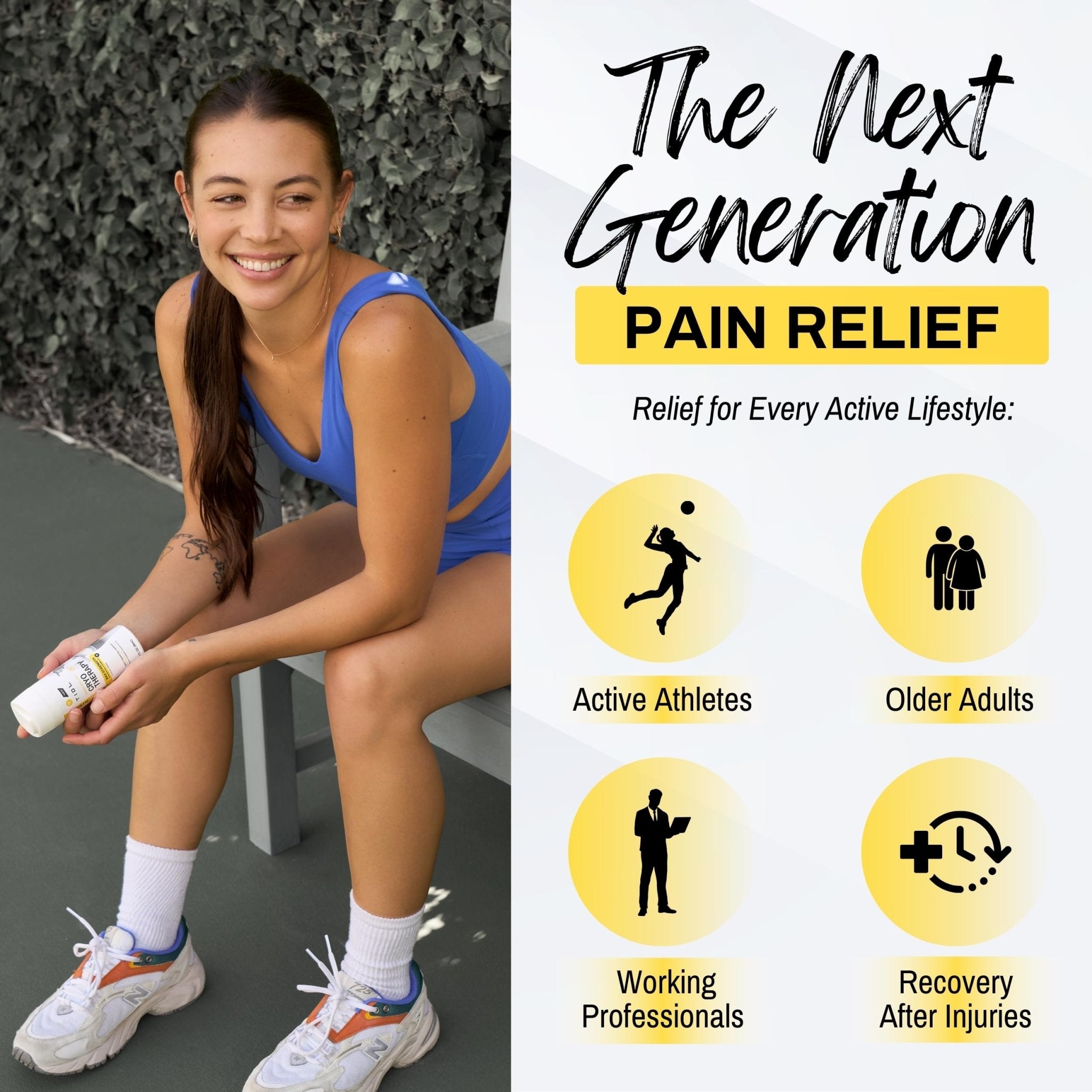 TIDL Cryotherapy Pain Relief Spray, 3 Oz (Pack of 2) Max Strength for Fast-Acting Muscle, Joint & Neck Pain Relief, Plant-Based Menthol & Camphor Pain Reliever, Quick Drying Formula - TrustMedUSA
