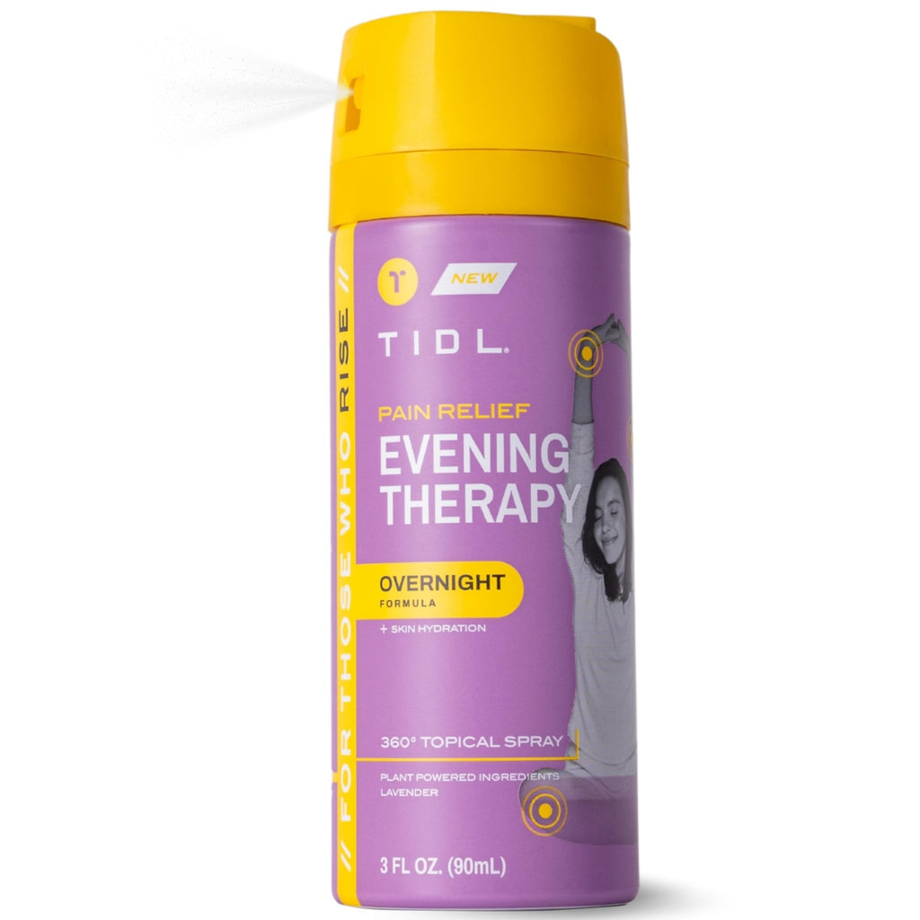 TIDL - Evening Therapy Pain Relief Spray - Fast-Acting Relief for Lower Back, Knee, Muscle & Joint Pain - Nighttime Relaxation & Skin Hydration - Lavender, Topical, Plant-Based Menthol (3oz, 1-Pack) - TrustMedUSA