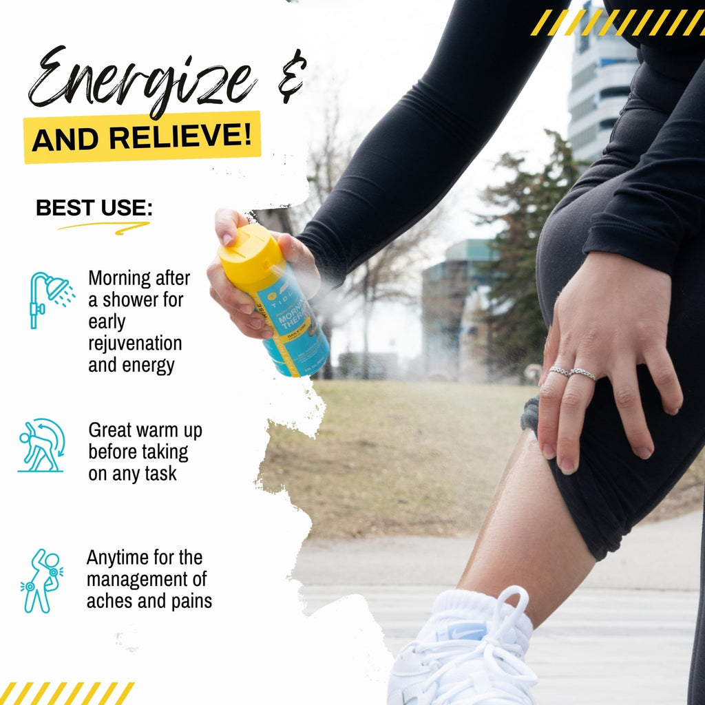 TIDL Pain Relief Spray, 3 Oz, Refreshing Morning Therapy for Muscle, Joint & Neck Pain Relief, Energizing, Plant-Based Menthol & Camphor Pain Reliever, Quick Drying Formula - TrustMedUSA
