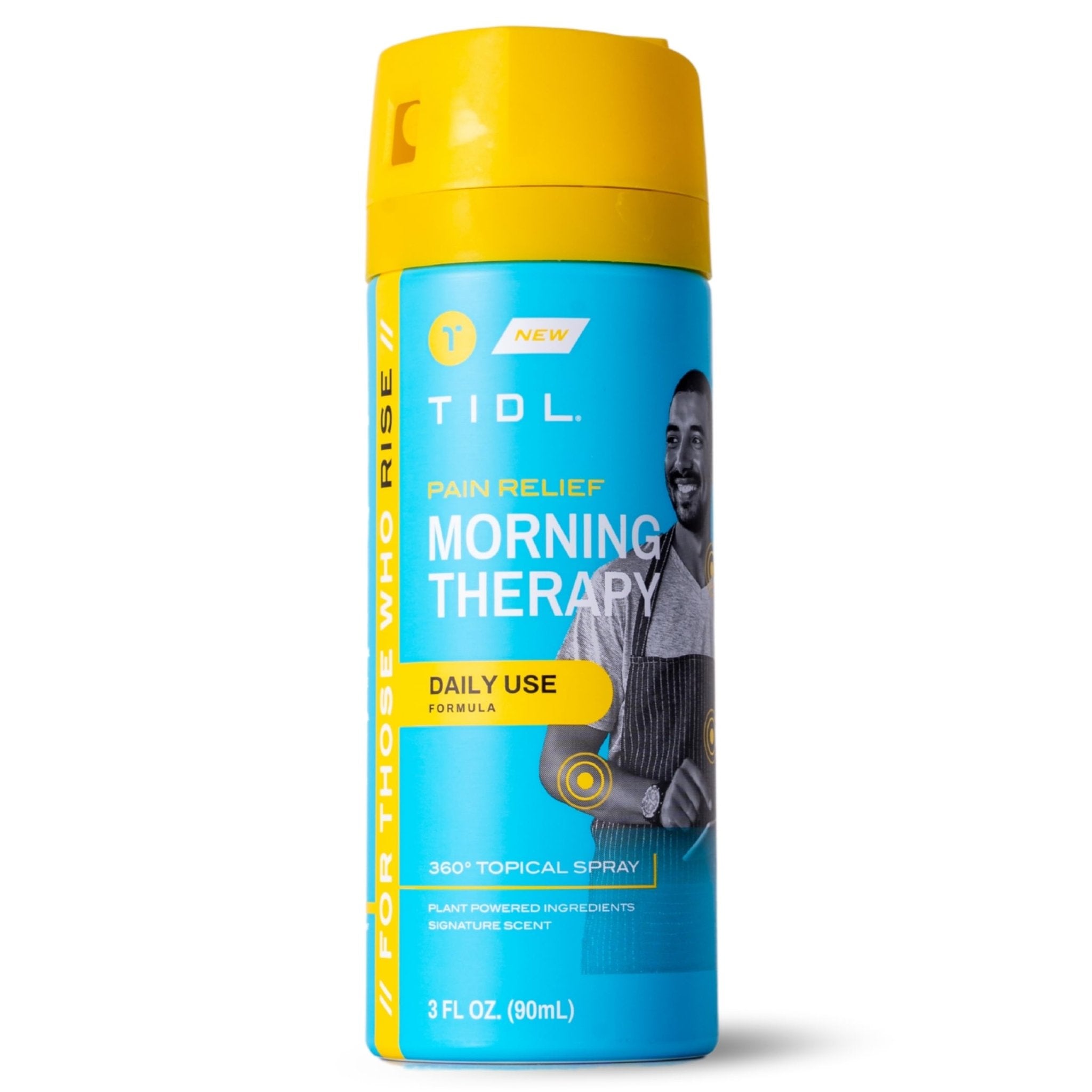 TIDL Pain Relief Spray, 3 Oz, Refreshing Morning Therapy for Muscle, Joint & Neck Pain Relief, Energizing, Plant-Based Menthol & Camphor Pain Reliever, Quick Drying Formula - TrustMedUSA