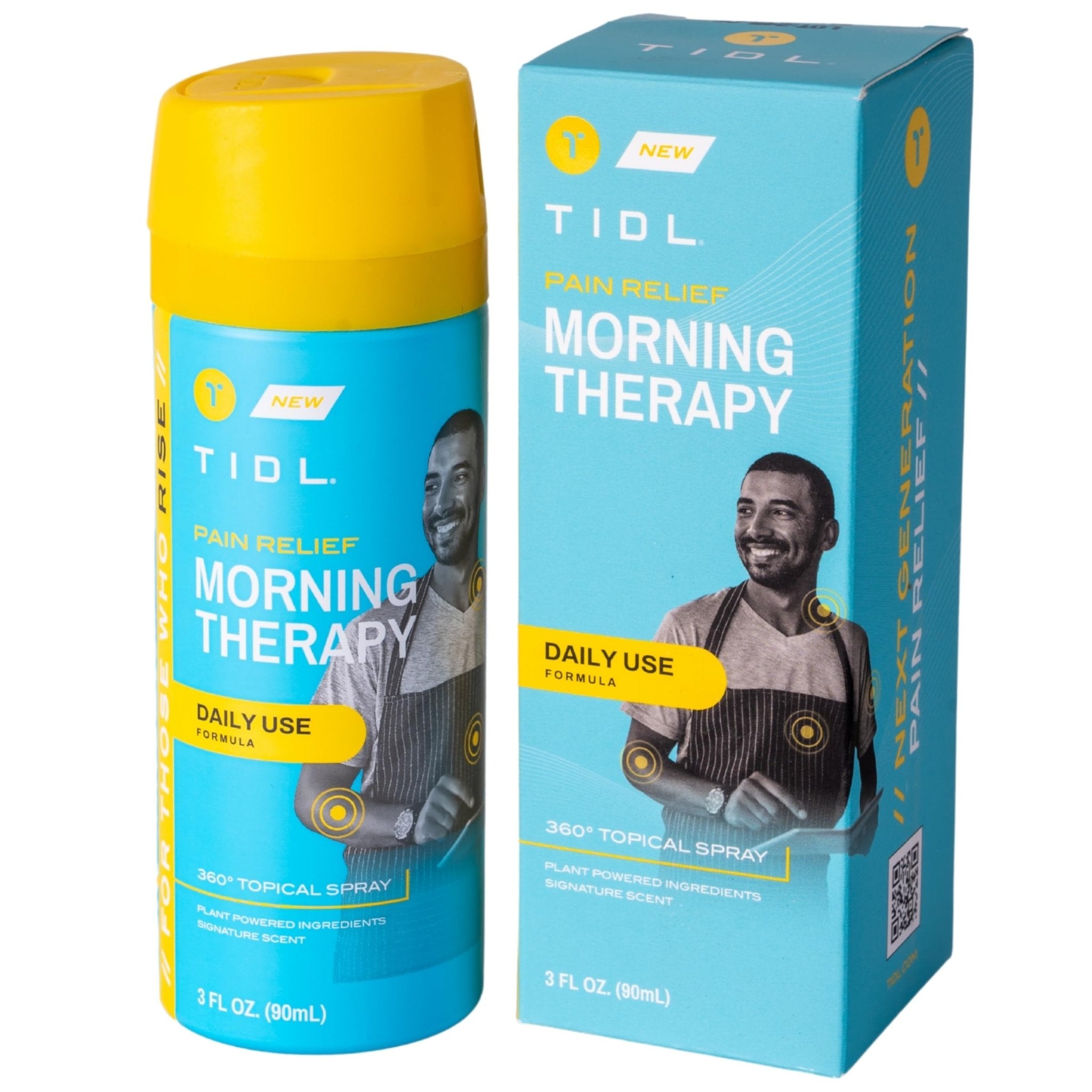 TIDL Pain Relief Spray, 3 Oz, Refreshing Morning Therapy for Muscle, Joint & Neck Pain Relief, Energizing, Plant-Based Menthol & Camphor Pain Reliever, Quick Drying Formula - TrustMedUSA