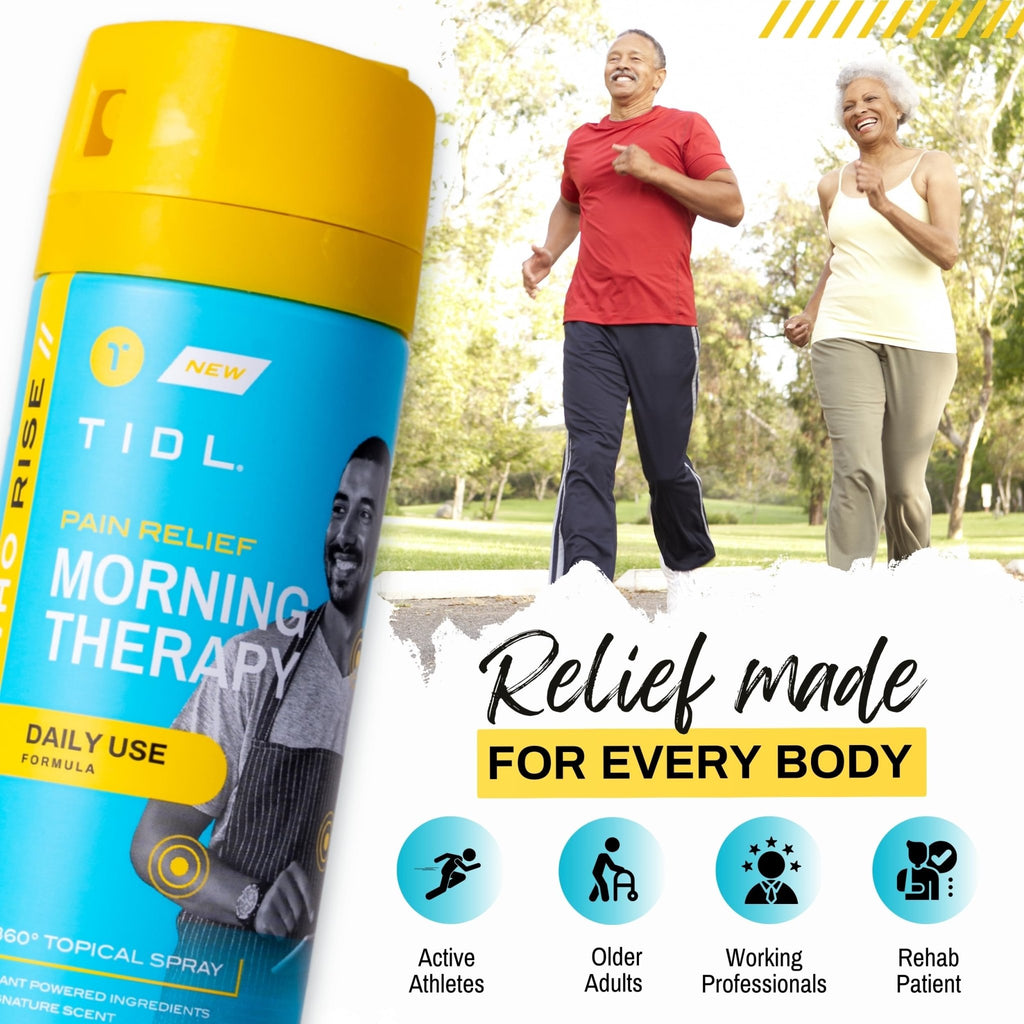 TIDL Pain Relief Spray, 3 Oz, Refreshing Morning Therapy for Muscle, Joint & Neck Pain Relief, Energizing, Plant-Based Menthol & Camphor Pain Reliever, Quick Drying Formula - TrustMedUSA