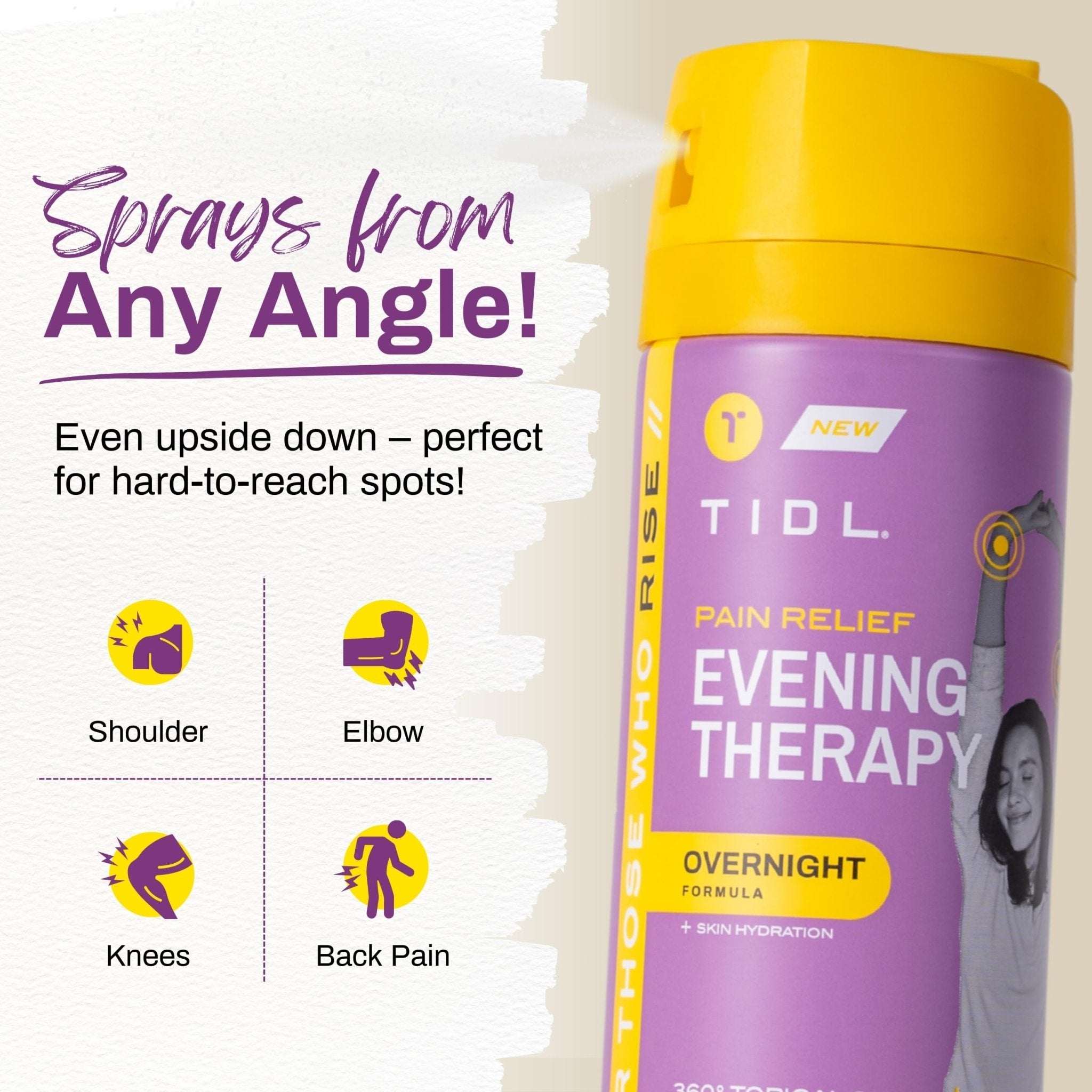 TIDL Pain Relief Spray Bundle – Morning, Cryotherapy & Evening Therapy – 3 x 3oz Sprays for Muscle, Joint, Neck, Back & Knee Pain Relief – Plant-Based Menthol Day & Night Care - TrustMedUSA