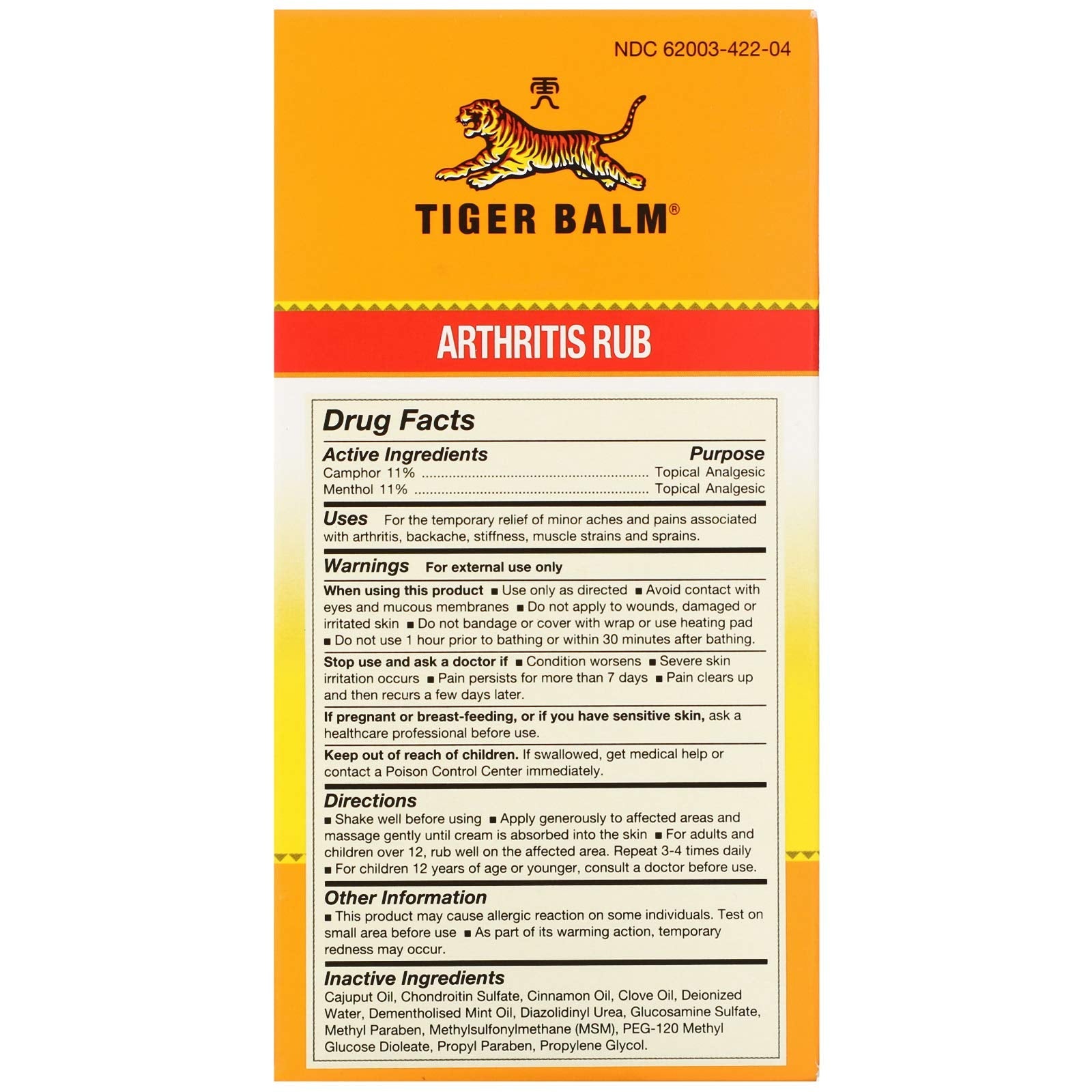 Tiger Balm Balm Arthritis Rub - TrustMedUSA