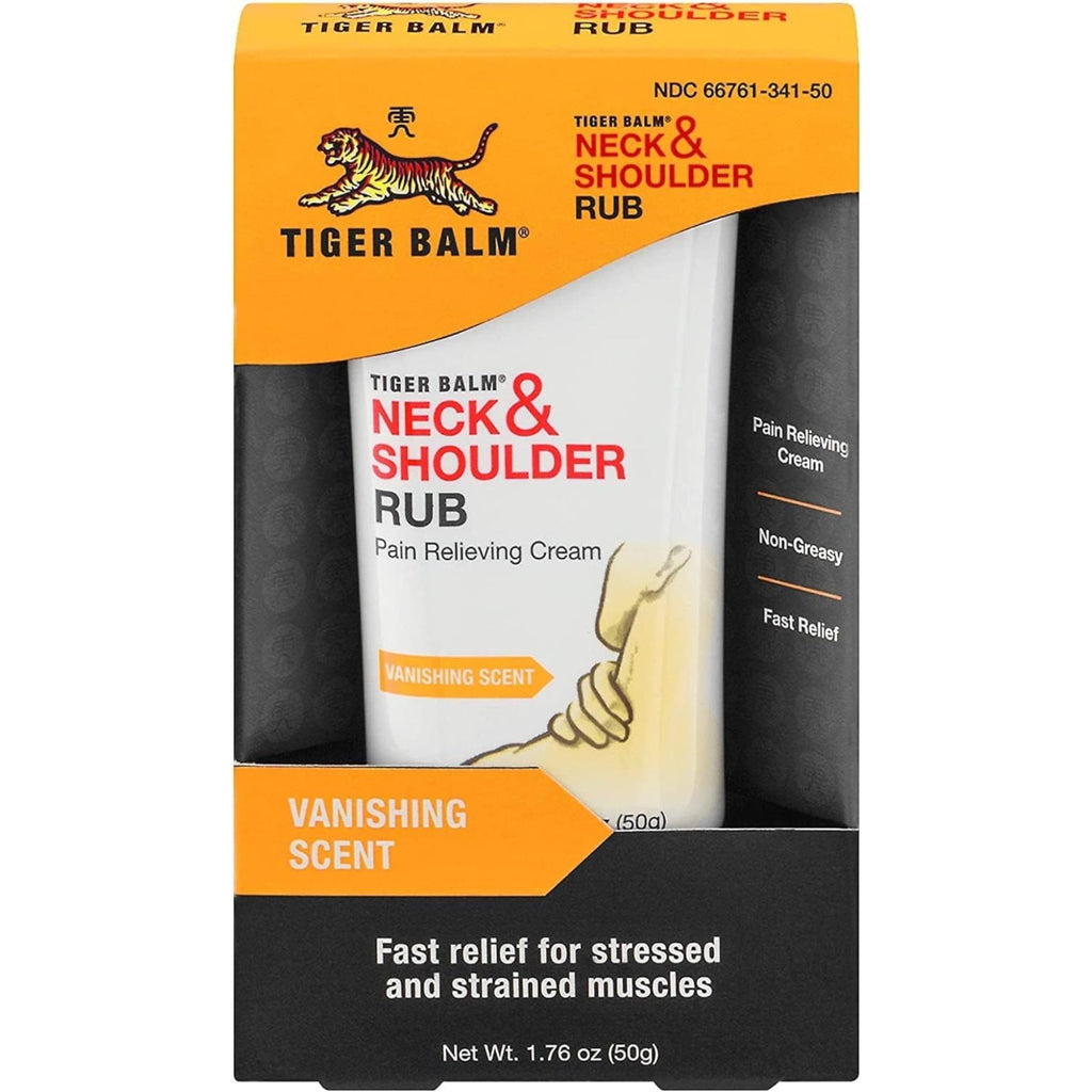 Tiger Balm Neck & Shoulder Rub Vanishing Scent 1.76 oz - TrustMedUSA