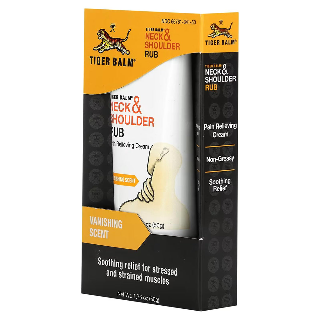 Tiger Balm Neck & Shoulder Rub Vanishing Scent 1.76 oz - TrustMedUSA