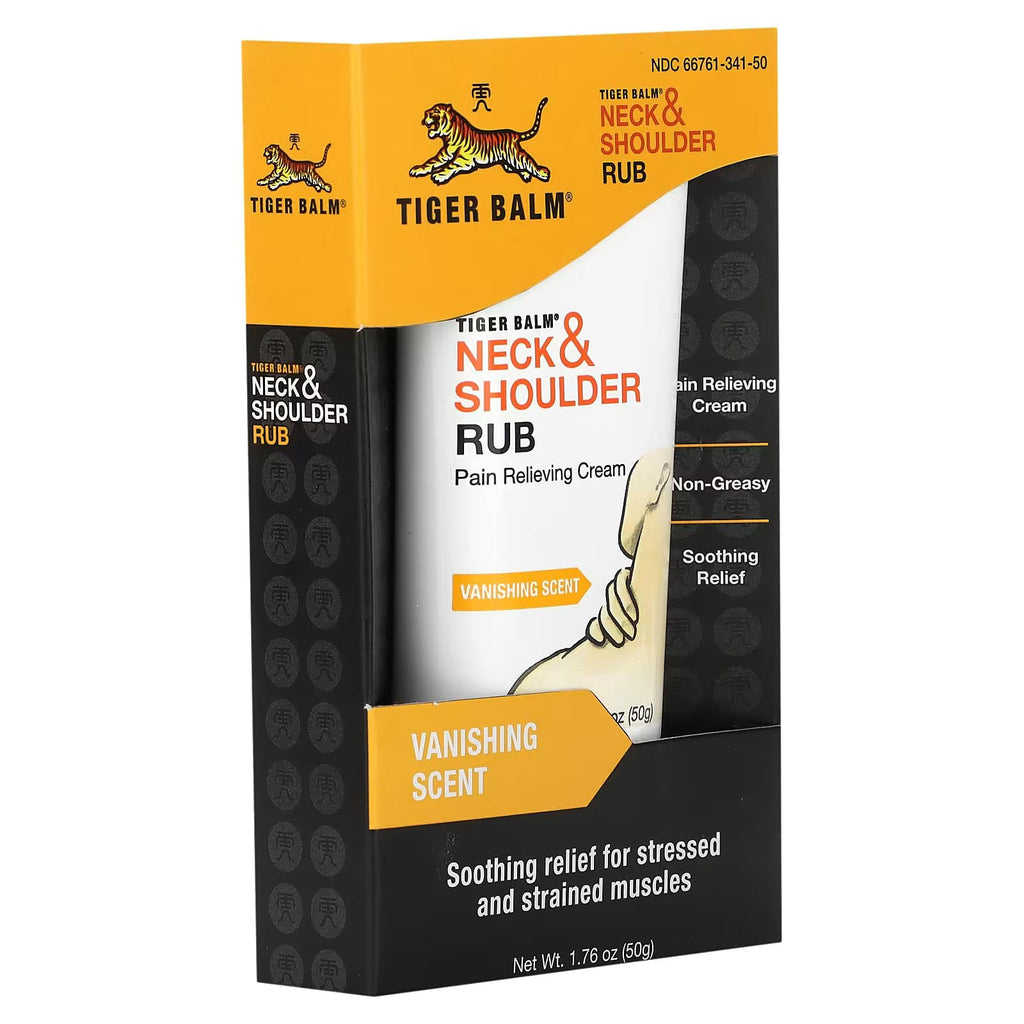 Tiger Balm Neck & Shoulder Rub Vanishing Scent 1.76 oz - TrustMedUSA