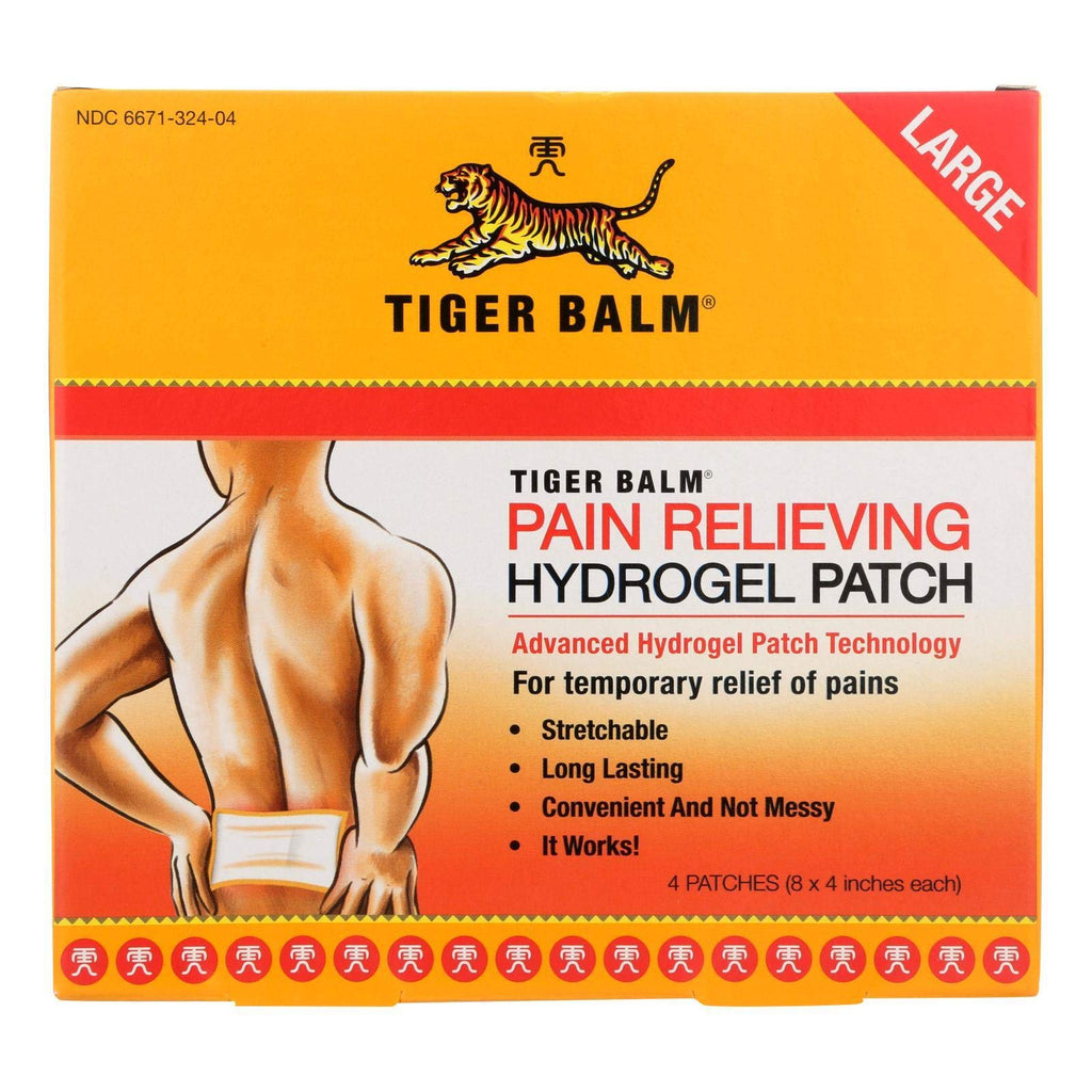 Tiger Balm Pain Relieving Patch Large, 4 Count (Pack of 6) - TrustMedUSA
