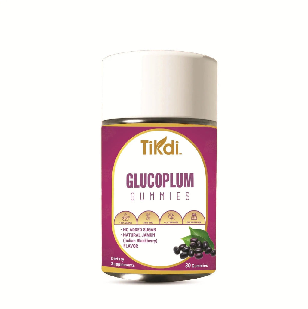 TIKDI GlucoPlum Gummy - 30 Count - Supports Healthy Blood Sugar Levels Already Within Normal Range. All Natural with Indian BlackBerry, Fenugreek, Cinnamon, Vegan, No Added Sugar - TrustMedUSA