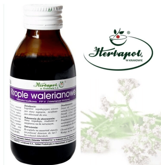 Tincture of Valerian root natural 100ml 3,4 fl.oz. Waleriana Herbapol - TrustMedUSA