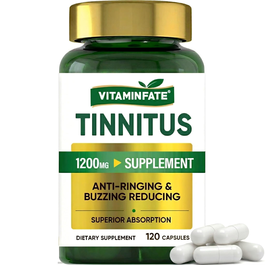 Tinnitus Relief for Ringing Ears 1200mg - 120 Capsules Advanced Ear Health Support Supplement | Supports Ear Health and Reduces Tinnitus Symptoms - Non-GMO & Vegan - TrustMedUSA