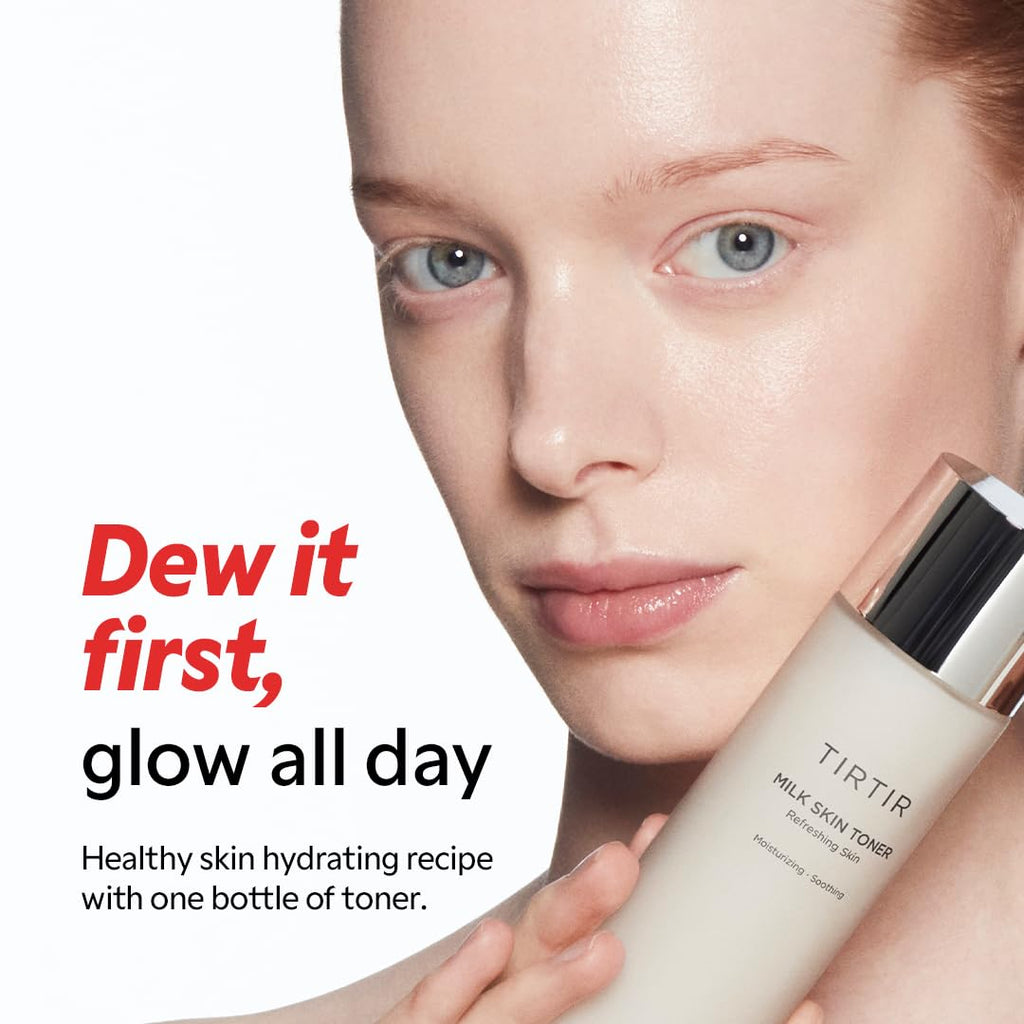 TIRTIR Milk Skin Rice Toner - Deep Moisturizing, Hydrating and Refreshing for face, Niacinamide, Ceramide, Rice Bran Extract - TrustMedUSA