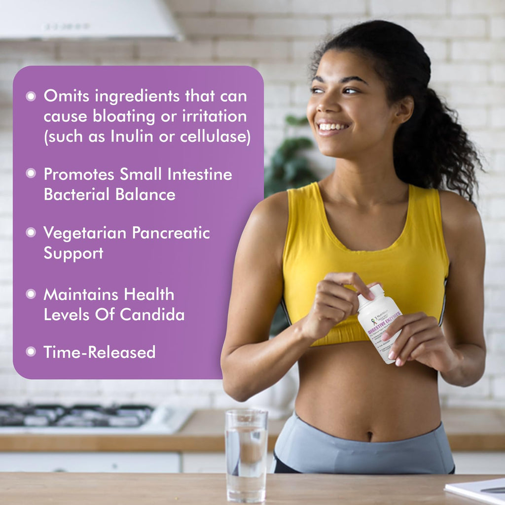 TJ Nutrition Digestive Enzymes for Sensitive Stomachs - Supports Vagus Nerve, Vegetarian Pancreatic Support, Timed Release Formula for Optimal Gut Health, Enhances Food Digestion & Gut Flora - TrustMedUSA