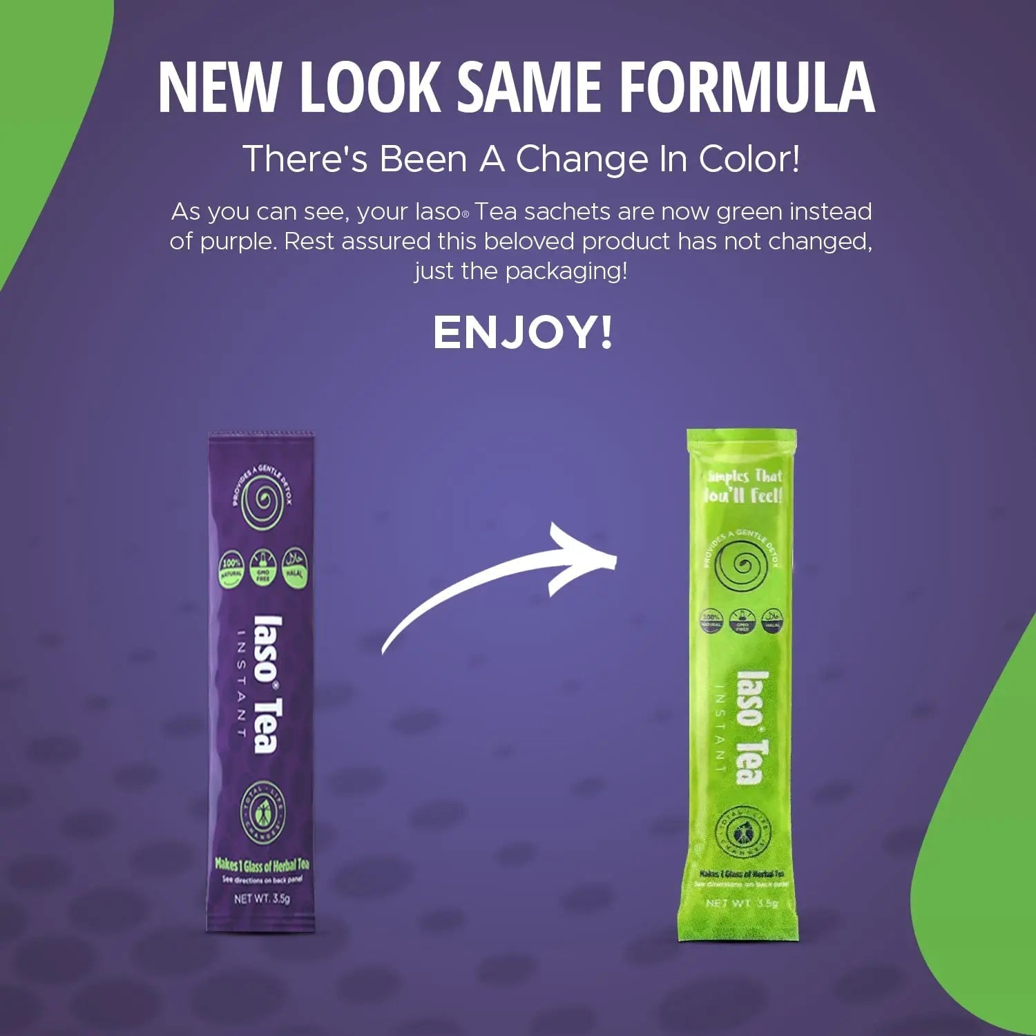 TLC Total Life Changes IASO Natural Detox Instant Herbal Tea - Expiration Date on the Top - TrustMedUSA