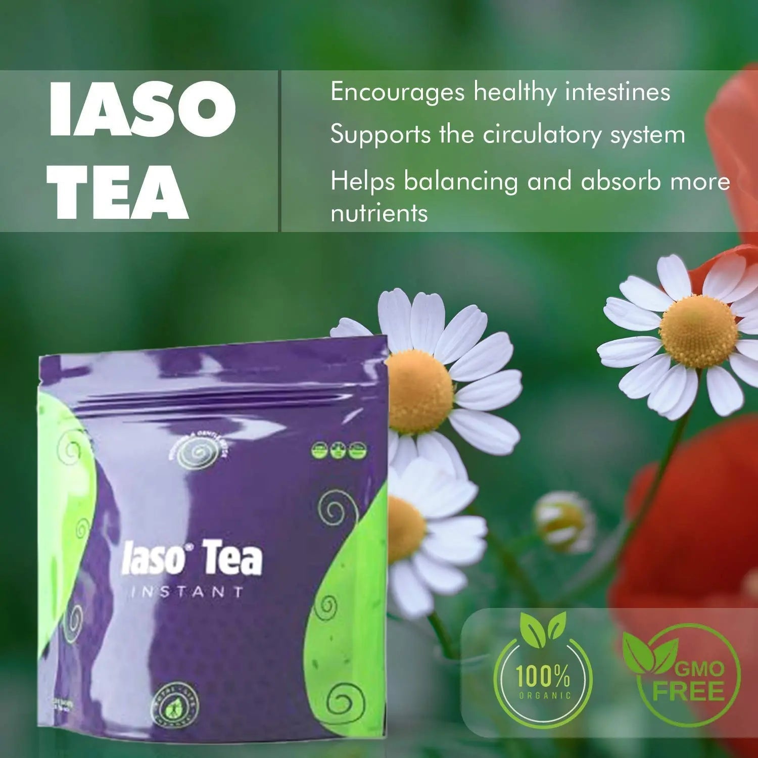 TLC Total Life Changes IASO Natural Detox Instant Herbal Tea - Expiration Date on the Top - TrustMedUSA