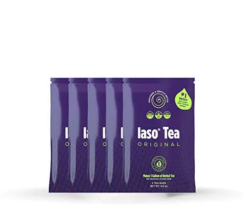 TLC Total Life Changes IASO Natural Herbal Detox Tea Bags - Five Pack (10 Tea Bags) - TrustMedUSA